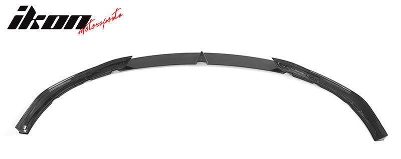 Fit 21-25 Tesla Model S V Style Gloss Black Carbon Fiber CF Front Bumper Lip 3PC
