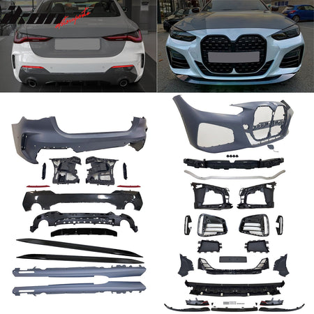 2021 - 2025 BMW 4 - Series G22 G23 Front + Rear Bumper Cover + Side SkirtsIkon Motorsports
