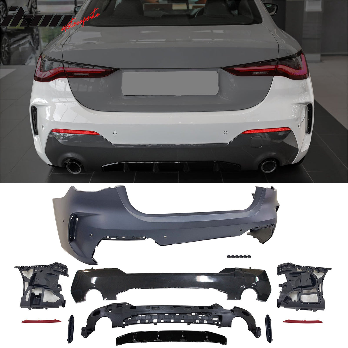 2021 - 2025 BMW 4 - Series G22 G23 Front + Rear Bumper Cover + Side SkirtsIkon Motorsports