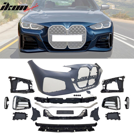 2021 - 2025 BMW 4 - Series G22 G23 Front + Rear Bumper Cover + Side SkirtsIkon Motorsports
