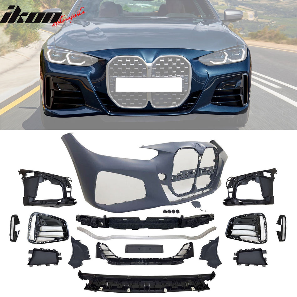 2021 - 2025 BMW 4 - Series G22 G23 Front + Rear Bumper Cover + Side SkirtsIkon Motorsports