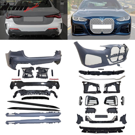 2021 - 2025 BMW 4 - Series G22 G23 Front + Rear Bumper Cover + Side SkirtsIkon Motorsports