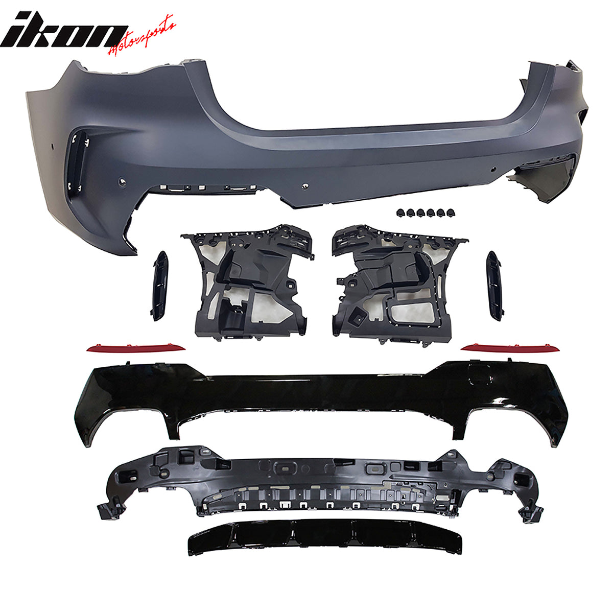 Fits 21-26 BMW G22 G23 430i/M440i Rear Bumper M440i Style Conversion w/ Diffuser