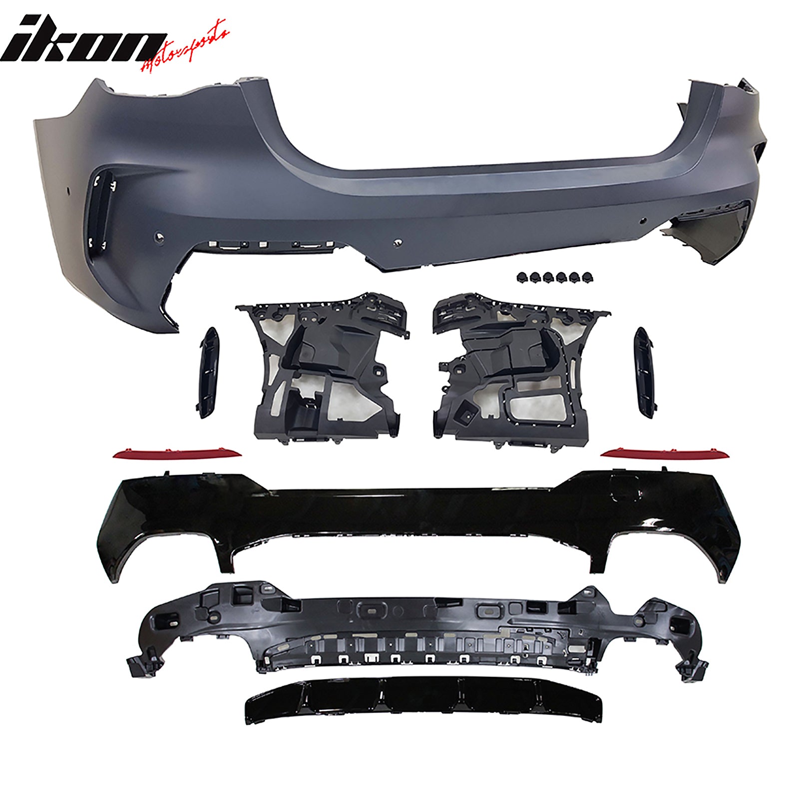 Fits 21-26 BMW G22 G23 430i/M440i Rear Bumper M440i Style Conversion w/ Diffuser