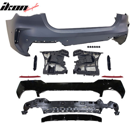 Fits 21-26 BMW G22 G23 430i/M440i Rear Bumper M440i Style Conversion w/ Diffuser