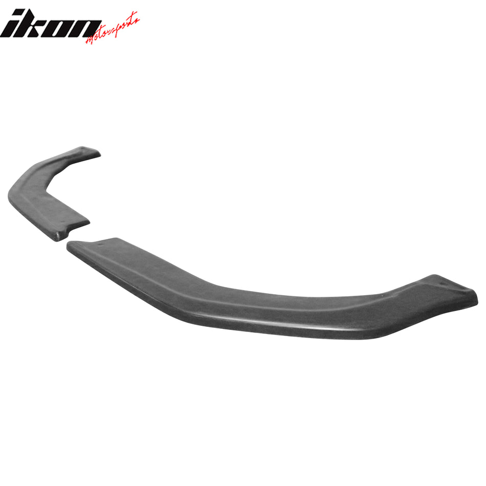 IKON MOTORSPORTS Rear Aprons, Compatible with 2021-2025 BMW G80 M3, MX Style Unpainted Black PU Rear Bumper Lip Lower Side Spat Valance Winglet Canard Protector 2PCS