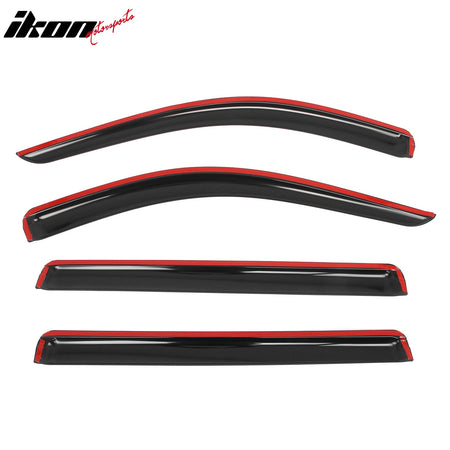 2021 - 2025 Chevrolet Suburban & GMC Yukon XL 4PCS Tape on Window VisorsIkon Motorsports