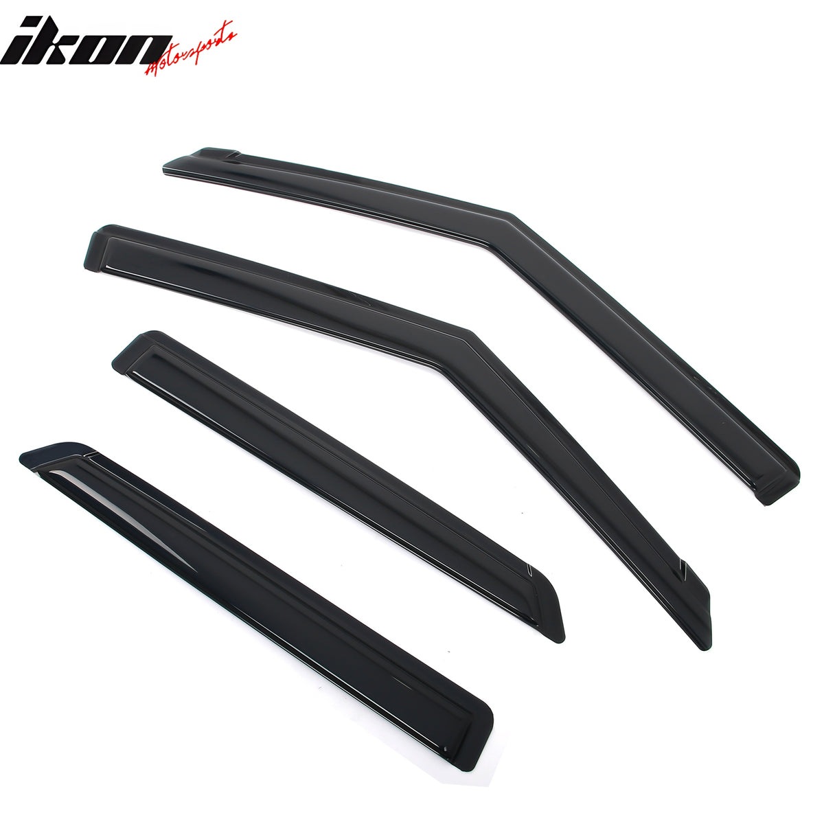 IKON MOTORSPORTS Tape on Window Visors Compatible with 2021-2025 Chevrolet Trailblazer, Acrylic Smoke/Tinted Rain Guards, Side Window Wind Deflectors 4PCS