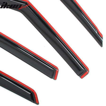 Fits 21-25 Chevy Trailblazer Window Visors Vent Rain Sun Guard Deflector Tape-On