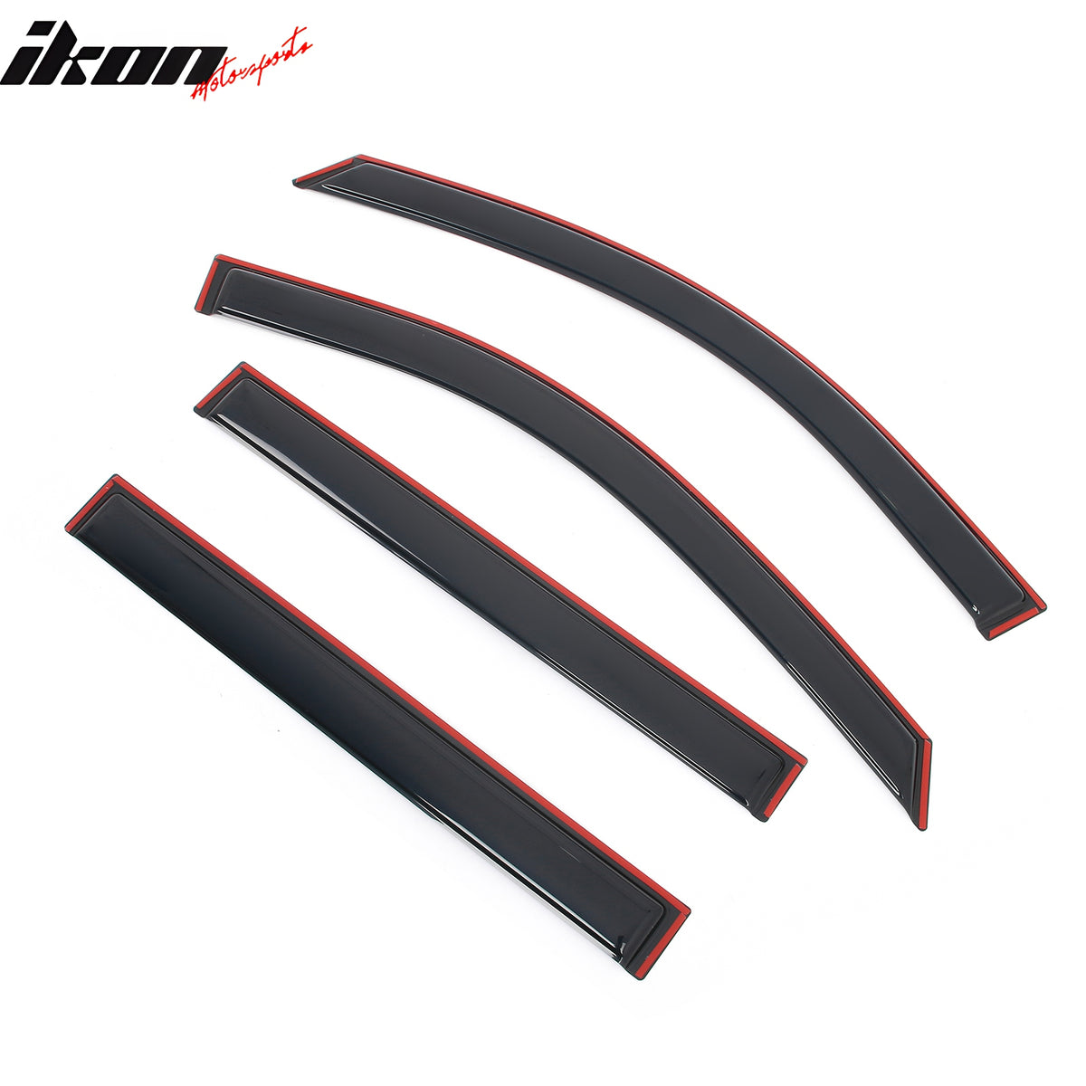 IKON MOTORSPORTS In Channel Window Visors Compatible with 2021-2025 Chevrolet Suburban& Cadillac Escalade ESV& GMC Yukon XL, Slim Style Acrylic Smoke Rain Guards, Side Window Wind Deflectors 4PCS