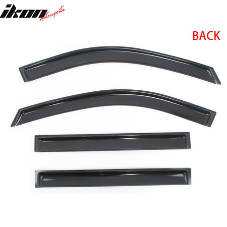 Fits 21-25 Chevy Suburban/GMC Yukon XL In-Channel Window Visors Rain Deflectors