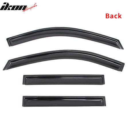 Fits 21-25 Chevy Tahoe GMC Yukon Window Visors Vent Guards Deflectors In-Channel