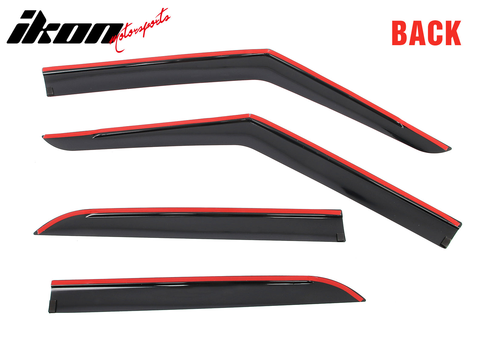 Fits 21-26 Chevy Trailblazer Low Profile Style Tape-On Window Visors Deflectors