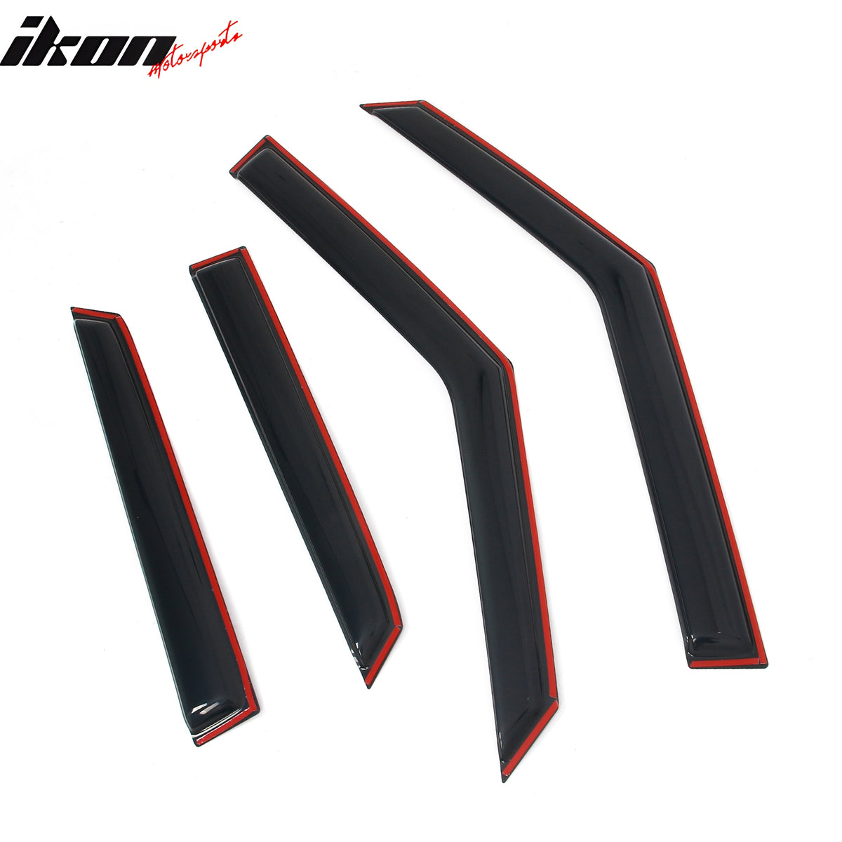 IKON MOTORSPORTS In Channel Window Visors Compatible with 2021-2025 Chevrolet Trailblazer, Slim Style Acrylic Smoke Rain Guards, Side Window Wind Deflectors 4PCS
