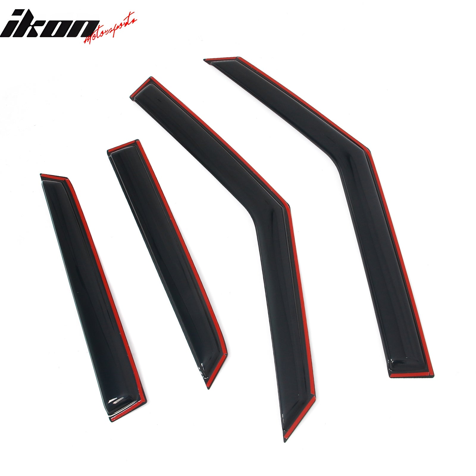 IKON MOTORSPORTS In Channel Window Visors Compatible with 2021-2025 Chevrolet Trailblazer, Slim Style Acrylic Smoke Rain Guards, Side Window Wind Deflectors 4PCS