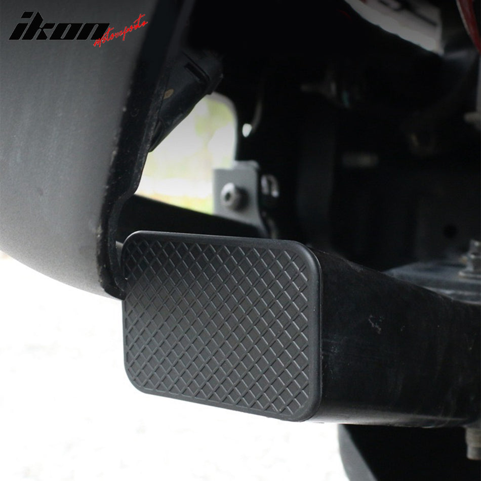 IKON MOTORSPORTS Front Axle Plug Compatible with 2021-2025 Ford Bronco 2/4 Door, Black TPE Crash Bar End Caps Stopper Cover Protection Accessories 4PCS