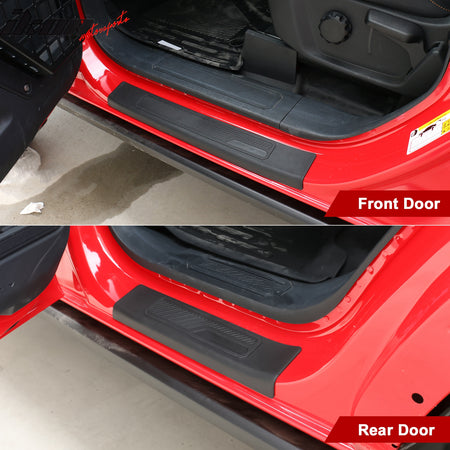 Fits 21-25 Ford Bronco 4 Door Black TPE Door Edge Guard Sill Protector Cover 4PC