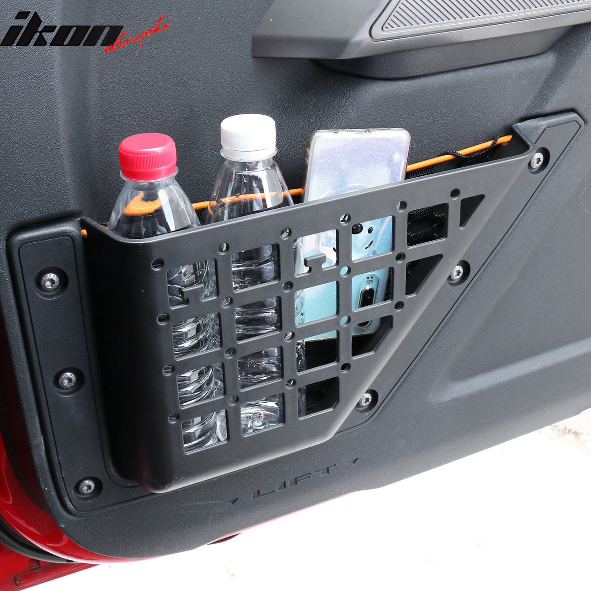 Fits 21-25 Ford Bronco 2/4 Door Front Door Storage Pocket Organizer Box ABS 2PCS