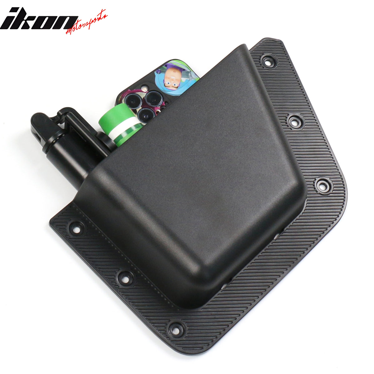 Fits 21-25 Ford Bronco 4-Door Black Rear Door Storage Pockets Box TPE + ABS