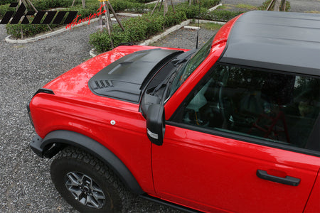 Fits 21-25 Ford Bronco Front Air Intake Hood Bonnet Cover Trim Sanded Black ABS