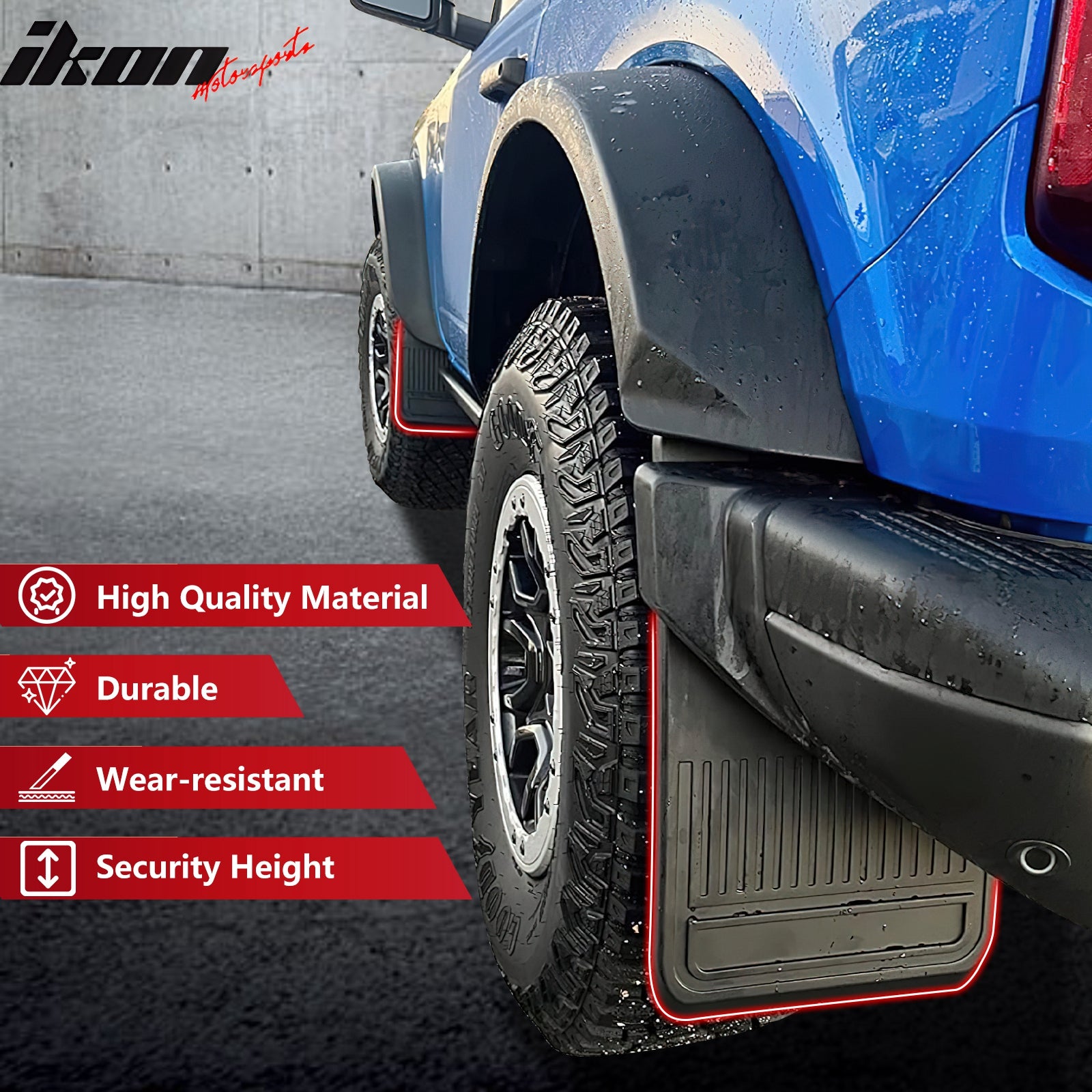 Fits 21-25 Ford Bronco 2/4 Door Black Front Rear Mud Flaps Splash Guards PP 4PCS