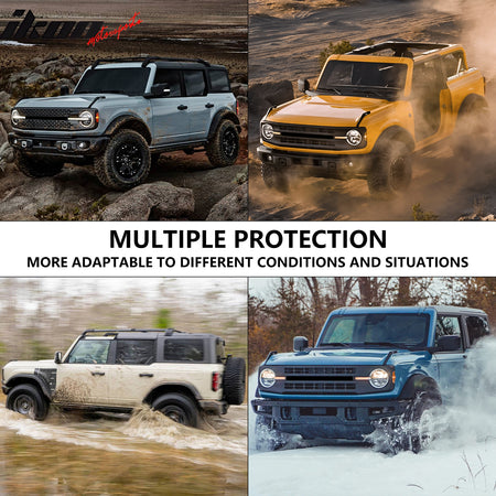 Fits 21-25 Ford Bronco 2/4 Door Black Front Rear Mud Flaps Splash Guards PP 4PCS