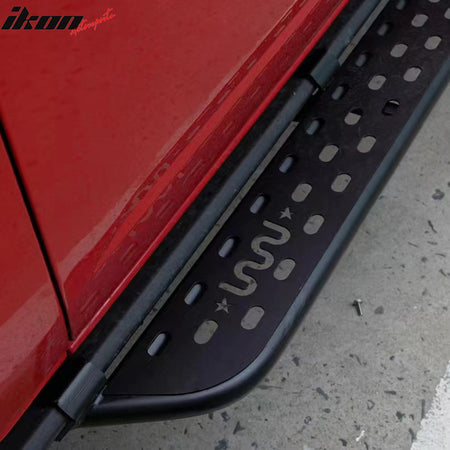Fits 21-25 Ford Bronco 4DR Running Board Side Step Nerf Bars Pair Tungsten Steel
