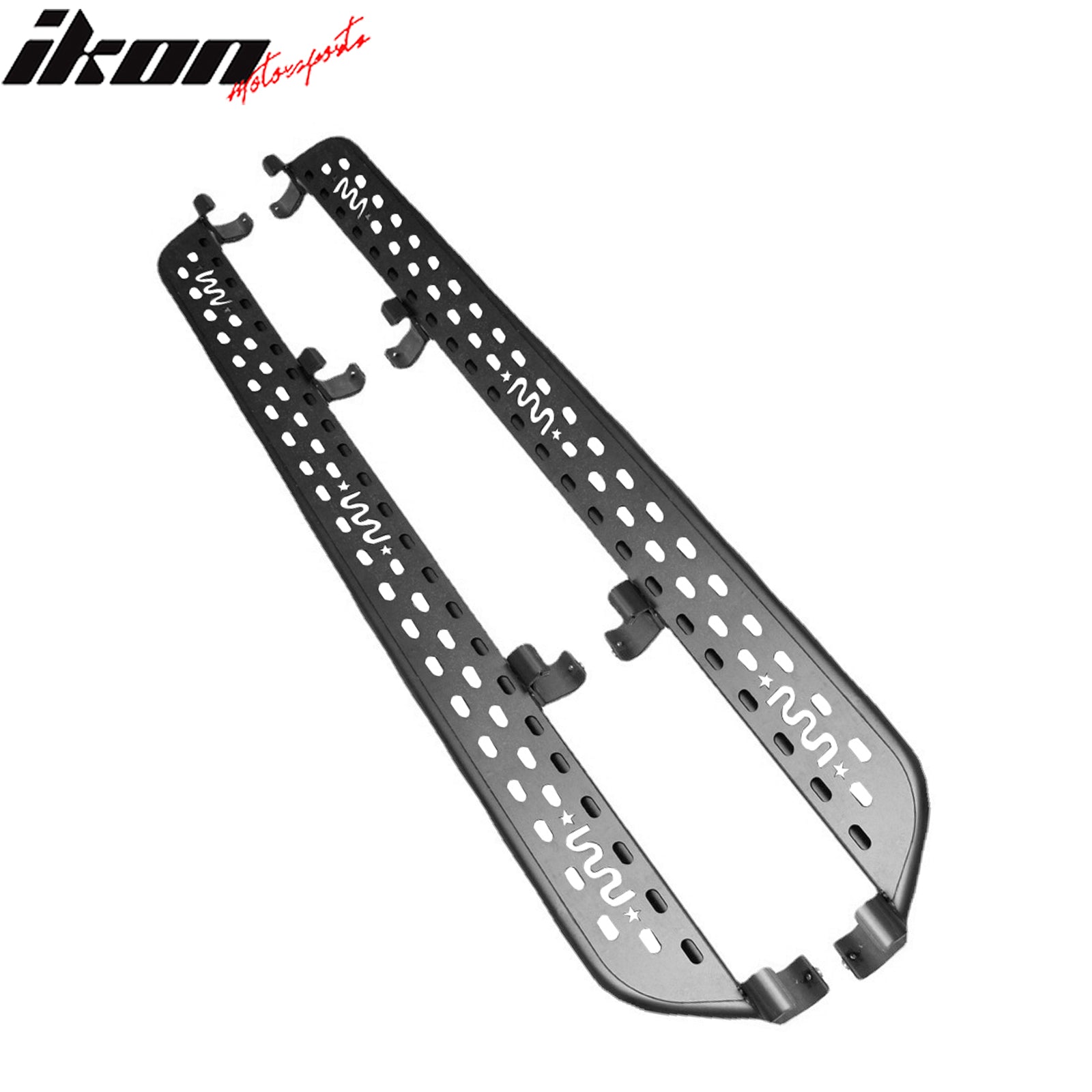 Fits 21-25 Ford Bronco 4DR Running Board Side Step Nerf Bars Pair Tungsten Steel