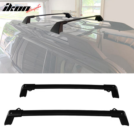 IKON MOTORSPORTS, Roof Rack Compatible With 2021-2025 Ford Bronco Sport All Models, Black Top Roof Rack Cross Bar Cargo Luggage Carrier Aluminum 6PCS