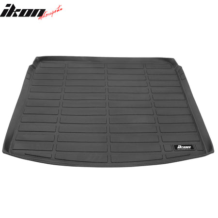 IKON MOTORSPORTS TPE Cargo Trunk Liner, Compatible with 2021-2025 Ford Bronco Sport, Custom Fit All Weather Protection Heavy Duty Rear Trunk Tray Cargo Mats Protector, Black