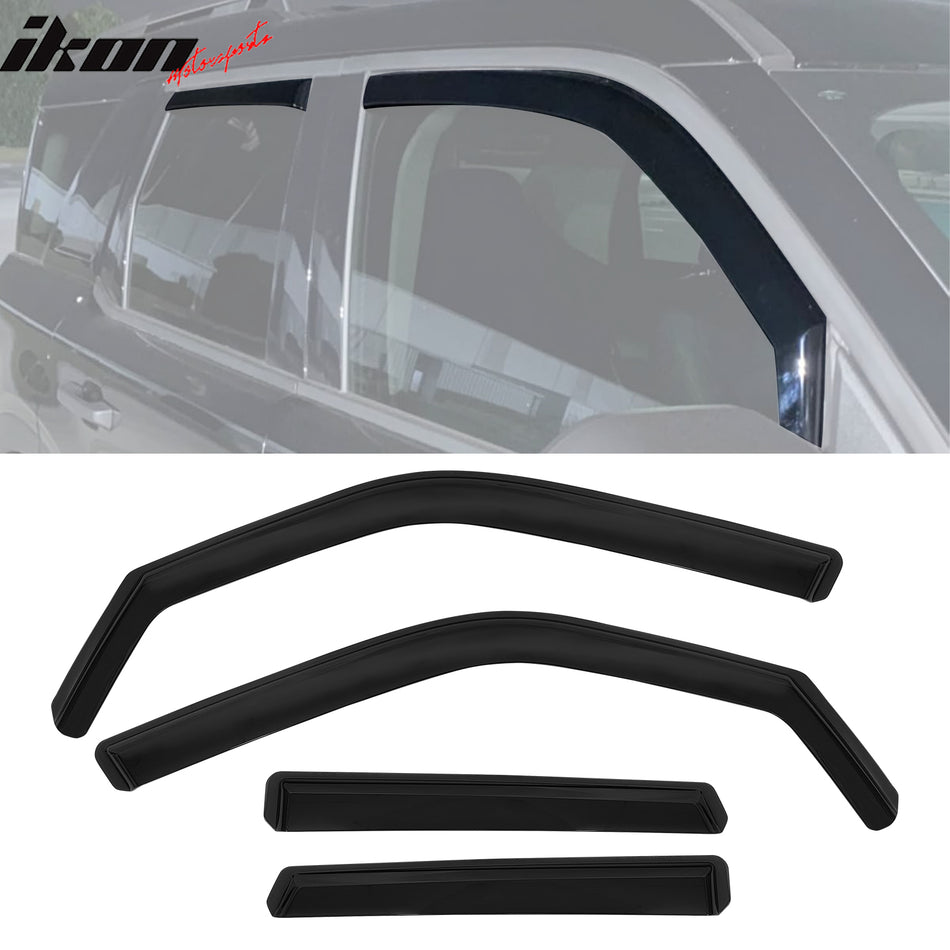 2021-2026 Ford Bronco Sport Window Visor Black In-Channel Deflectors