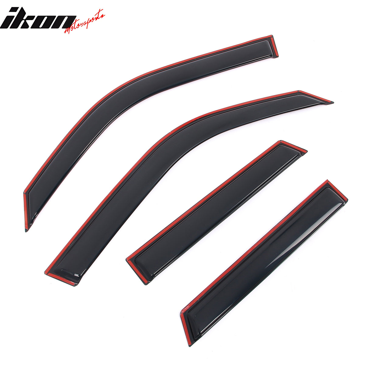 IKON MOTORSPORTS In Channel Window Visors Compatible with 2021-2025 Ford Bronco Sport, Slim Style Acrylic Smoke Rain Guards, Side Window Wind Deflectors 4PCS