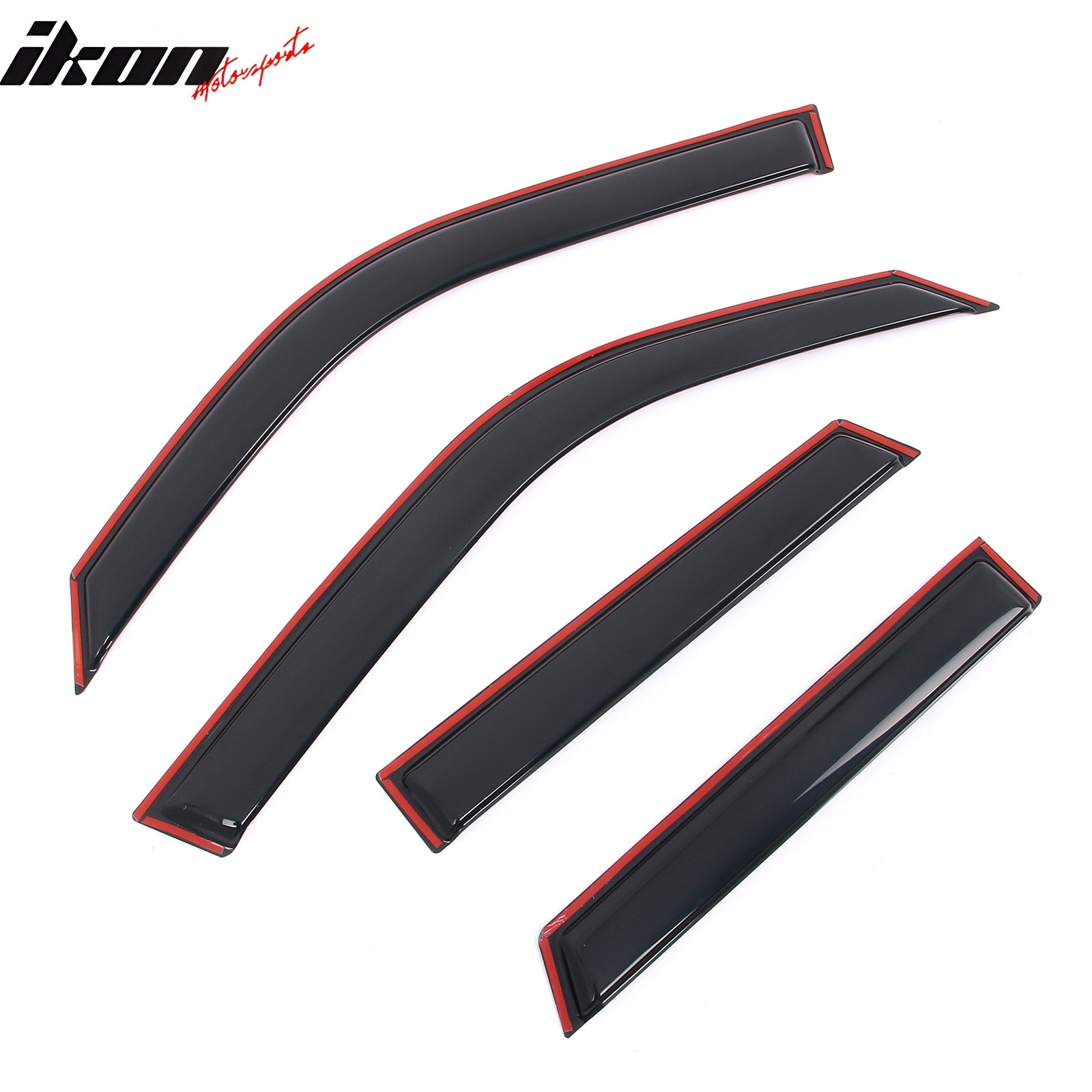 IKON MOTORSPORTS In Channel Window Visors Compatible with 2021-2025 Ford Bronco Sport, Slim Style Acrylic Smoke Rain Guards, Side Window Wind Deflectors 4PCS