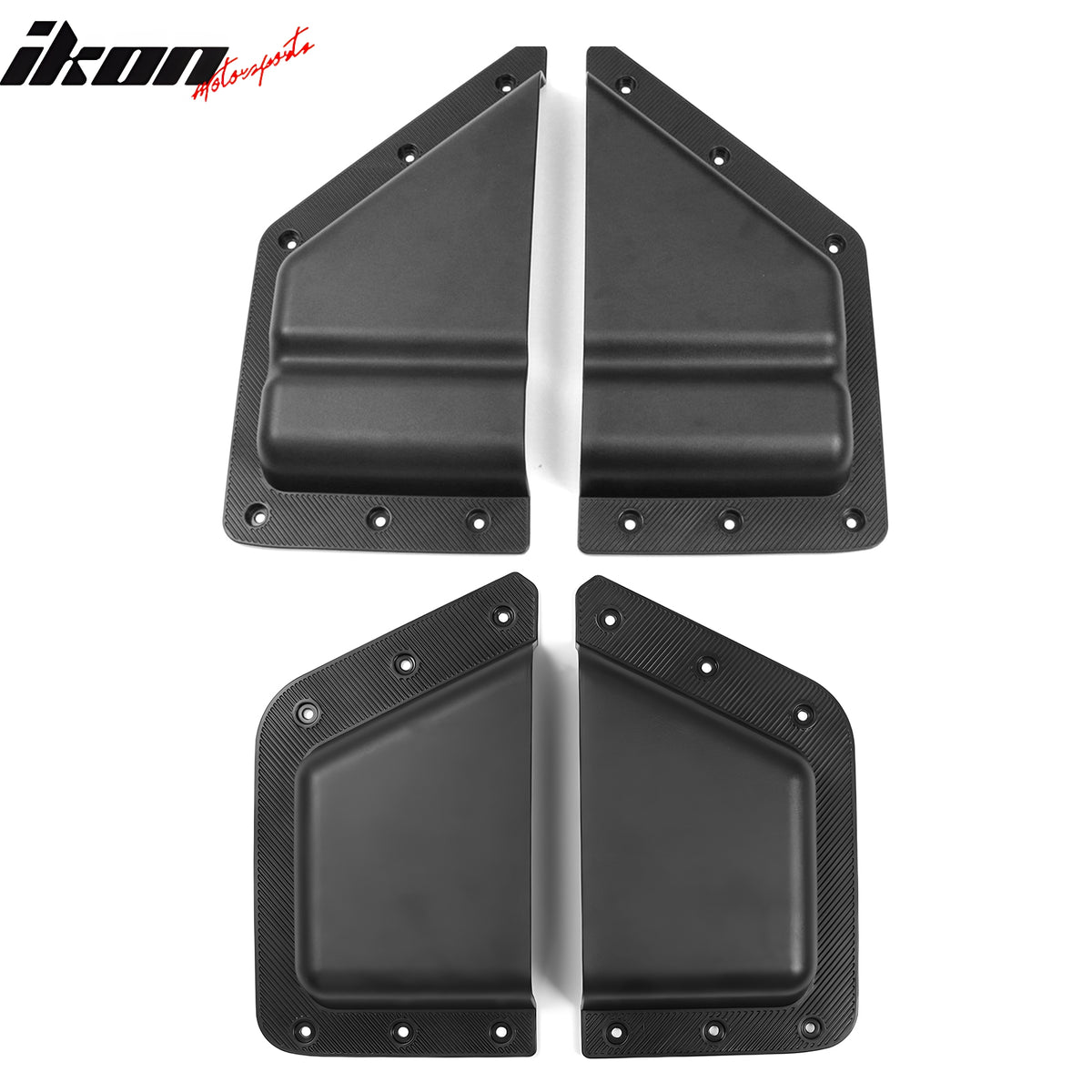 Fits 21-25 Ford Bronco 4Dr Black Front & Rear Door Storage Pockets Box TPE + ABS