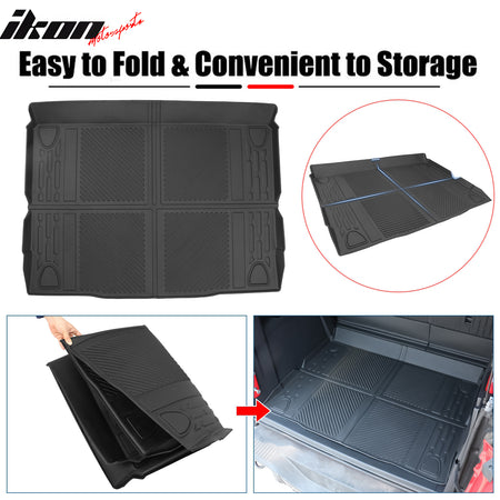 For 21-25 Ford Bronco 4Dr All Weather Rear Trunk Mat Cargo Floor Liner Black TPE