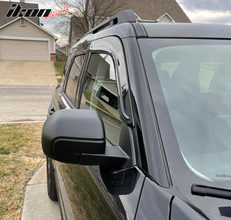 Fits 21-25 Ford Bronco Sport Window Visor OE Style Sun Rain Guard Acrylic Shield