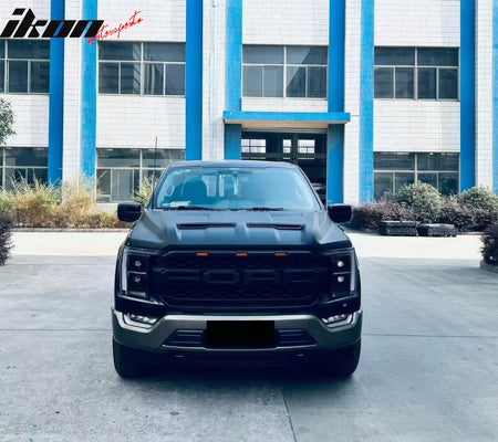 Fits 21-25 Ford F-150 Hood Cover Shelby Super Snake Style Engine Bonnet Panel