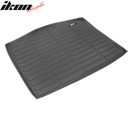 IKON MOTORSPORTS TPE Cargo Trunk Liner, Compatible with 2021-2025 Ford Mustang Mach-E, Custom Fit All Weather Protection Heavy Duty Rear Trunk Tray Cargo Mats Protector, Black