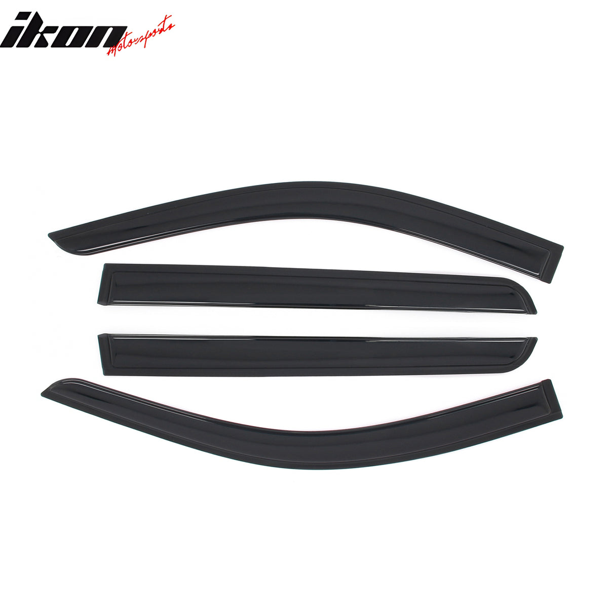 IKON MOTORSPORTS Tape on Window Visors Compatible with 2021-2025 Chevrolet Tahoe & GMC Yukon, Acrylic Smoke/Tinted Rain Guards, Side Window Wind Deflectors 4PCS