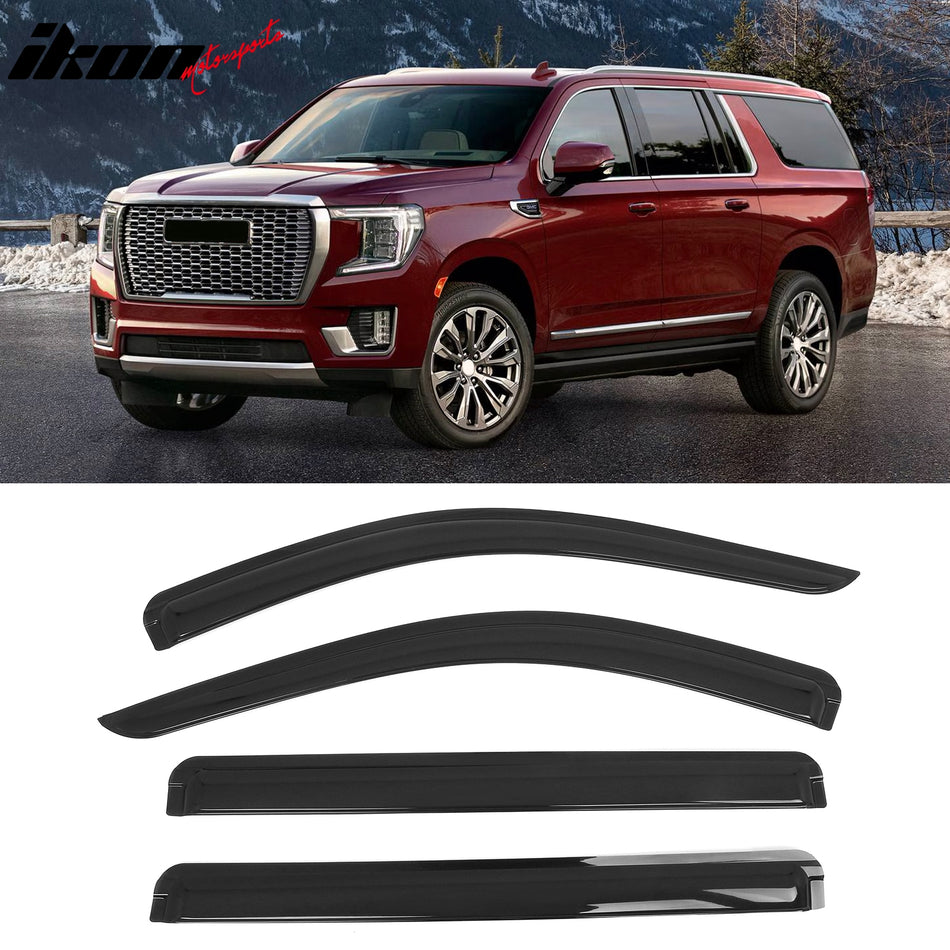2021-2025 Chevrolet Suburban & GMC Yukon XL 4PCS Tape on Window Visors