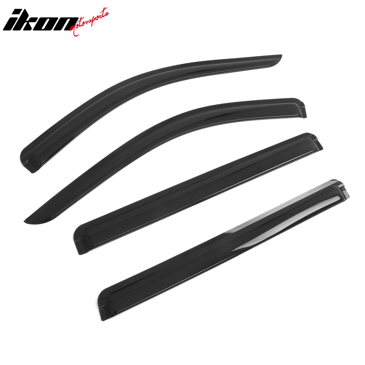 IKON MOTORSPORTS Tape on Window Visors Compatible with 2021-2026 Chevrolet Suburban & GMC Yukon XL, Acrylic Smoke/Tinted Rain Guards, Side Window Wind Deflectors 4PCS