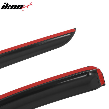 Fits 21-26 Chevy Suburban & GMC Yukon XL Tape on Window Visors Rain Deflectors