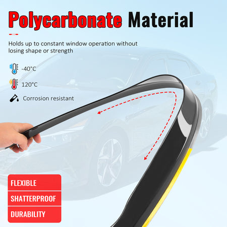 Fits 21-26 Hyundai Elantra N Window Visors Injection PC In-Channel Deflectors