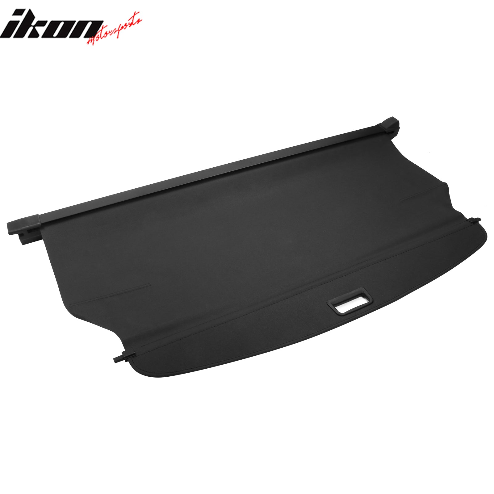 IKON MOTORSPORTS, Cargo Cover Compatible With 2021-2025 Jeep Grand Cherokee L 7 Seats 3 Row, OEM Style PVC & Aluminum Rod Black Security Rear Trunk Cover Security Retractable Shield