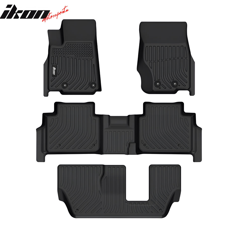 2021-2025 Jeep Grand Cherokee L Floor Mats All Weather TPE 3D Carpets