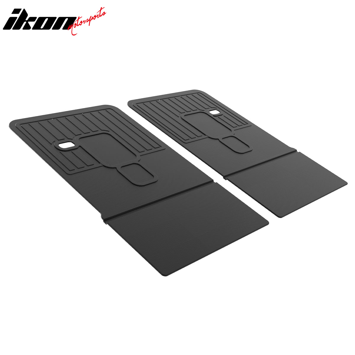 IKON MOTORSPORTS 3D TPE Backrest Mats, Compatible with 2021-2025 Jeep Grand Cherokee L, All Weather Rear Seat Back Mat Cover Protector, Black