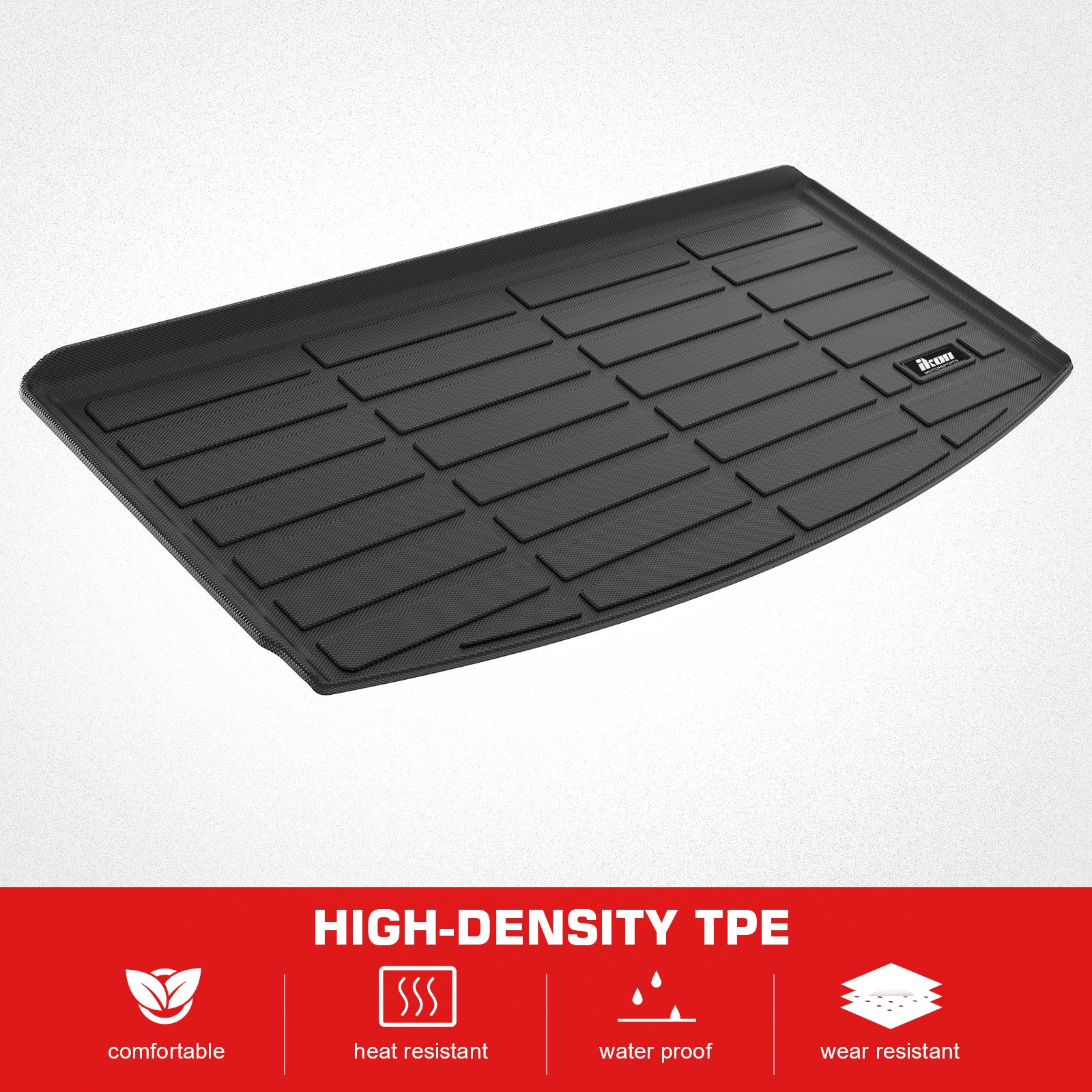 Fits 21-25 Jeep Grand Cherokee L TPE Waterproof Rear Cargo Liner Trunk Tray Mats
