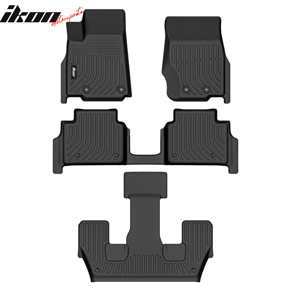 Floor Mats for Jeep Grand Cherokee L 2021-2026 6-Passenger All Weather Carpets Liner Guard TPE 4PCS Set