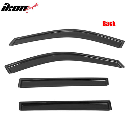 Fits 21-25 Jeep Grand Cherokee L Window Visors Side Door In Channel Deflectors