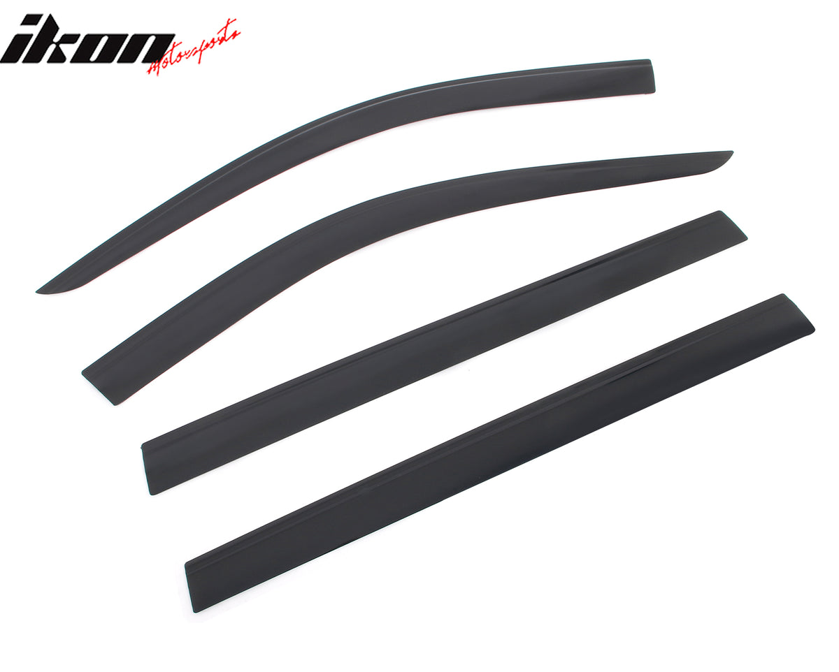 Fits 21-25 Jeep Grand Cherokee L Low Profile Style Tape-On Window Visors Guards
